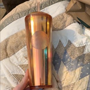 New Starbucks peach iridescent tumbler